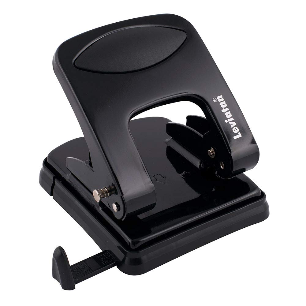 Leviatan 009823 Hole Punch Stop Rail with Format Specifications 40 Sheets Black