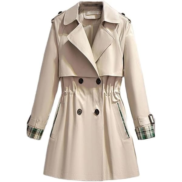 Amazon.com: JYHBHMZG Spring And Autumn Women's Mid-Length Trench
