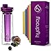 Hydracy Fruit Infuser Water Bottle - 25 Oz Sports Bottle with Full Length Infusion Rod and Insulating Sleeve Combo Set + 27 Fruit Infused Water Recipes eBook Gift - Deep Purple