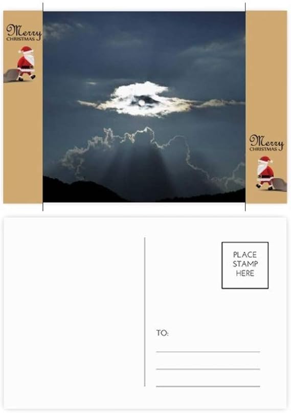 Grijze Hemel Witte Wolken Kerstman Cadeau Ansichtkaart Dank Kaart Mailen 20 Stks Amazon Nl