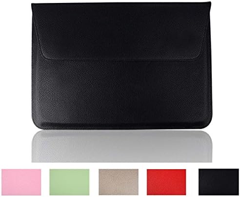 Smith Sursee® Macbook Pro 15 Caselitchi Grain Pu Leather Macbook Sleeve Bag for Apple with Retina Ultrabook Case Cover (A1398, Midnight Black)