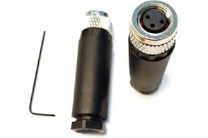 FOWIUNYE 2 Pcs M8 3 Pin Female Connector, 8mm A Code Industrial Circular Connector Unshiled Field Assembly Wireable Sensor 60V 4A AC/DC IP67 Straight Type Adapter