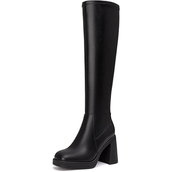 くりちゃん【美品】Platform Long Boots Amazon.com | Women's Platform Chunky High Heel Thigh High