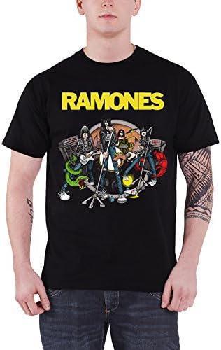 Ramones T Shirt Road To ruin Album Band Logo Official Mens Black