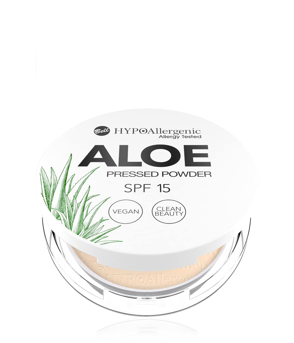 Bell Hypoallergenic Aloe Pressed Face Powder 01 Cream SPF15 Vegan 5g