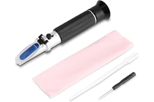 SUTINNA Alcohol Tester, Automatic Temperature Compensation Easy to Calibrate Measure Instrument Alcohol Tester for Distilled Beverage Rice Wine and Wine