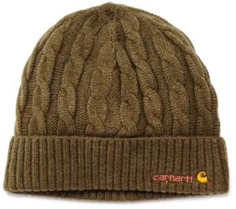 Carhartt Women's Cable Knit Hat, Basil Heather (Closeout), One Size at Amazon Womenâs Clothing 