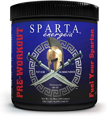PRE-Spartan Workout Energy Drink Powder AAKG, Delivers Intense Workout Energy, Focus & Pumps Gain Muscle L Citrulline Arginine 30 Sevings - Fuel Your Spartan