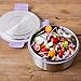 LUNCHBOTS Stainless Steel Salad Bowl with Click On Lid Lunch Containers for Adults and Children Reusable Lunch Container with a 4 Cup Capacity - 32oz, Lavender Lid