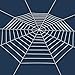 Pawliss Halloween Decorations, 11.8 feet Giant Spider Web with Super Stretch Cobweb Set, Halloween Outdoor Yard Decor, Round Dia, White