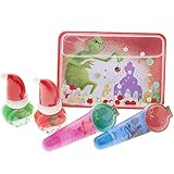 TownleyGirl The Grinch Kiss It Paint It Lip Gloss, Nail Polish and Nail Sticker Set with Makeup Case, 6 Pieces