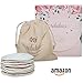 Best Nursing Pads for Breastfeeding Moms, Eco-Friendly Organic Bamboo No-Leak Bra Pads, Reusable, Washable, Super Absorbent, Includes 4 Overnight & 4 Regular Pads, Awesome Baby Shower Gift Flat Pad