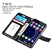J&D Case Compatible for Huawei Honor 8 Case, Wallet Stand Slim Fit Heavy Duty Protective Shock Resistant Flip Cover Wallet Case for Huawei Honor 8, Not Compatible with Honor 8X Black
