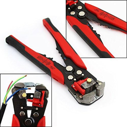 8" Self Adjusting Wire Stripper Cutting Pliers Electrician Copper Aluminum Tool