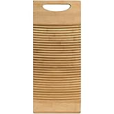 Non-Slip Wooden Washboard,Easy to Use,Laundry Cleaning Board with Hanging Hole,Easy to Storage,Durable Scrub Board Washing Board for Laundry Room