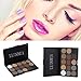 Eyeshadow Palette - Luismia 15 Colors Waterproof Smoky Natrual Naked Make up Eye shadow Kit Eyebrow Mineral Powder kit