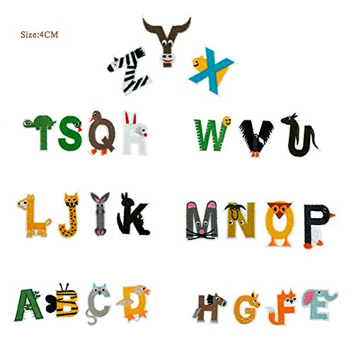 Mua Xunhui ワッペン アルファベット セット 刺繍用 かわいい 男の子