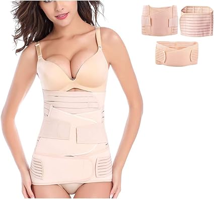 Lxltlb Maternity Support Belt Recovery Belly Band Wrap Girdle 3 In 1 Postnatal Body Shaper Corset For Women Shapewear Abdominal Binder Waist A L Amazon Co Uk Kitchen Home