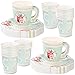 Talking Tables Truly Scrumptious Vintage Floral Paper Tea Cups with Handles and Saucers for a Tea Party or Birthday (24 Count)