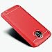 Moto X4 Case, Dretal [Shock Resistant] Flexible Soft TPU Brushed Anti-Fingerprint Full-Body Protective Case Cover for Motorola Moto X4 (2017) (Red)