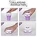 C CLTEIN Collapsible Cup with Lid,RANLOK BPA Free Travel Mug, Microwave and Dishwasher Safe Coffee Mug (Purple, 12oz)