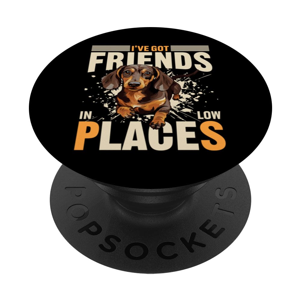I've Got Friends in Low Places Dachshund Lovers PopSockets Swappable PopGrip