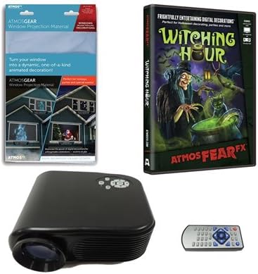 Virtual Reality Halloween Projector Value Kit with Phantasms AtmosFEARFx DVD and Screen