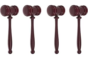 LOGOFUN 4Pcs Plastic Hammer Mallet Similation Judge Gavel Model Pounding Beating Gavel Tools for Lawyer Judge Auction Sale