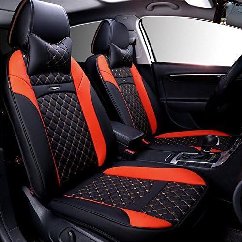 AMYMGLL All-inclusive car seat cover Dedicated to (Honda's new fit CRV civic Jed XR-V front Fan Ling school) four seasons leather case, b