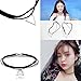 Tpocean 21Pcs Vintage Lace Tattoo Choker Set Gothic Velvet Necklaces Black Sexy Choker