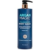 Argan Magic Hyaluronic Acid Body Wash - Cleanses, Refreshes & Softens with Hydrating Hyaluronic Acid and Nourishing Argan Oil | Paraben Free, Cruelty Free (32 Fl Oz)
