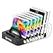Okra 7-Port USB 16.8A Charging Station PRO [Most Powerful] Universal Desktop Tablet & Smartphone Multi-Device Hub Charging Dock for iPhone, iPad, Galaxy, Tablets [Charge 7 Tablets at Once] (Black)
