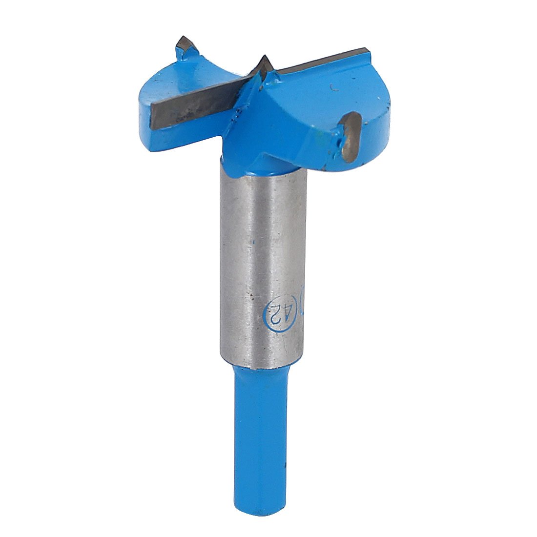 Sourcingmap Forstner Drill Bits 42mm, Tungsten Carbide Wood Hole Saw, Woodworking Hinge Hole Drilling Boring Bit Cutter Cutting Tool (Gray, Blue)