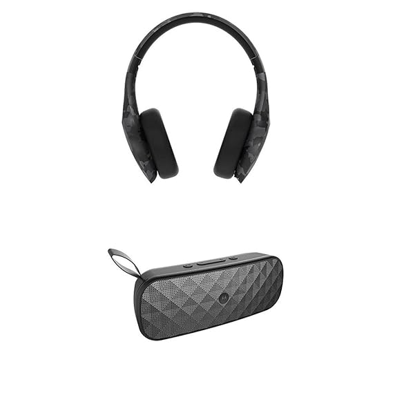 Motorola Pulse Escape+ Black Camo | Alexa, Siri und Google Now kompatibel + Sonic Play+ 275 Bluetooth Lautsprecher mit Stereo
