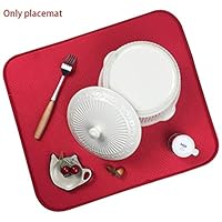 Tzaao - Mats Pads - Water Absorption Placemat Anti Slip Dish Drying Protective Clean Pad Microfiber Multifunctional - & Mats Pads