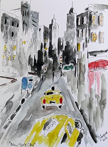 ORIGINAL New York City, Central Park, Watercolor painting WATERCOLOR New York City Art, WATERCOLOR, landscape original, Original, cityscape