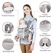 Meinkind Convertible Carrier, 4-in-1 Infant Carrier Ergonomic, Soft Breathable Comfortable Baby Carrier for 7~45lbs Infant, Front and Back Carrier with Head Support, Padded Shoulder Strap, Grey