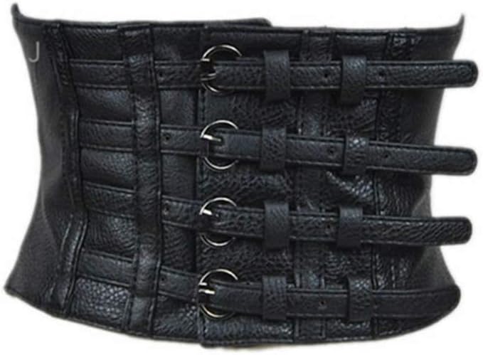AOMAOY Womens PU Leather Belt High Waist Cincher Belt Corsets for Waist Training Wide Belt