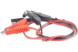 Vibrations Battery Adapters Cable Connectors 100cm Length 14AWG Charging Cord for Mobile Applications Nonslip Alligators Clip