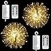 Fairy Firework String Lights Wire Lights,120 LED DIY 8 Modes Dimmable Lights with Remote Control, Waterproof Decorative Hanging Starburst Lights for Christmas, Home, Patio, Indoor Outdoor Decoration