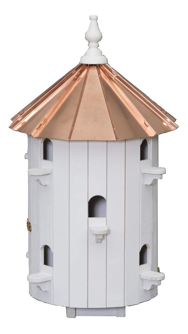 Saving Shepherd 10 Room Birdhouse - 26" Copper Top Finch Bird Condo House Amish Handcrafted in Lancaster Pennsylvania USA