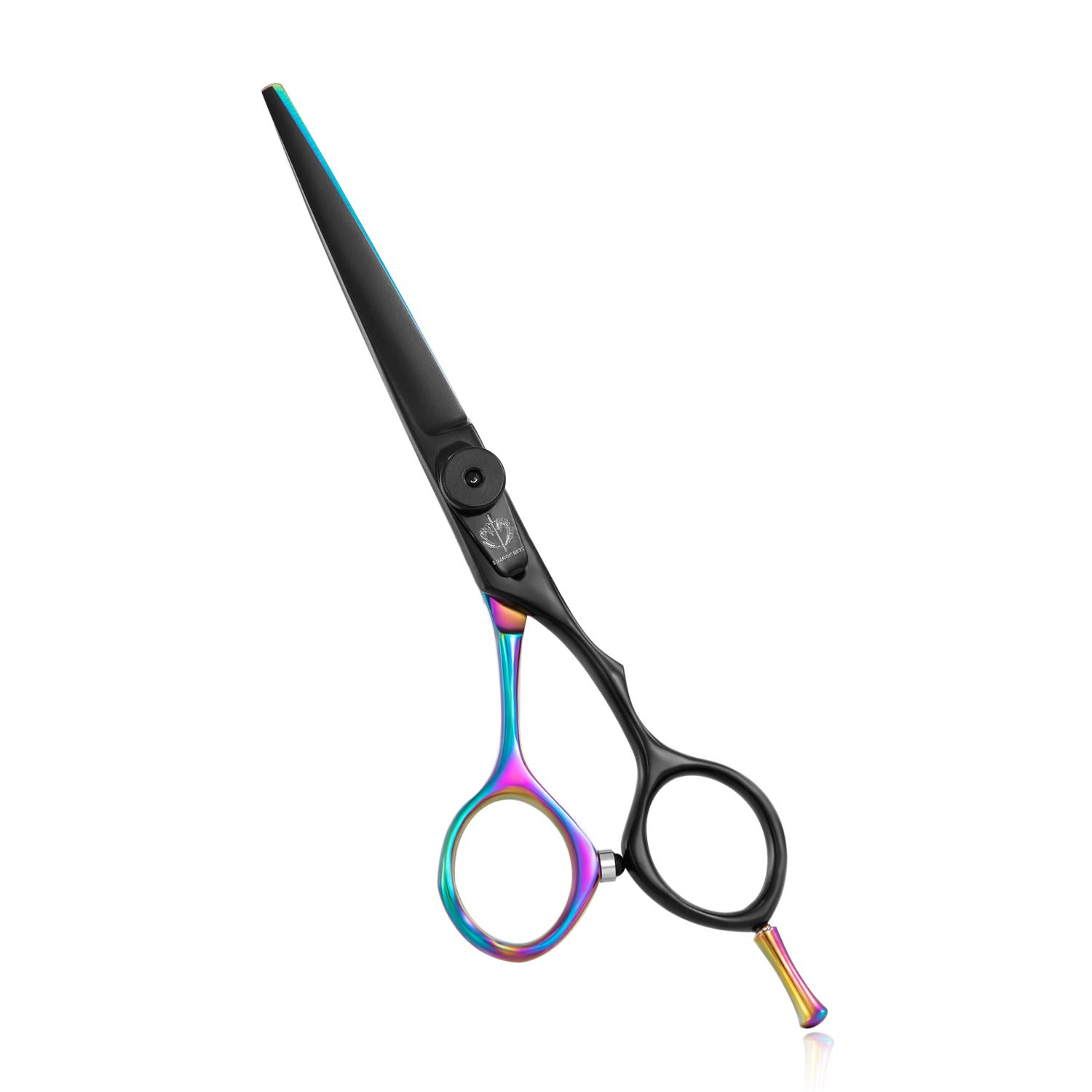 Professional Barber Hair Scissors 6 Inches Sharp Hair Shear Rainbow Titanium Coating Lightweight Haircut Shear for Men and Women : Beauty
