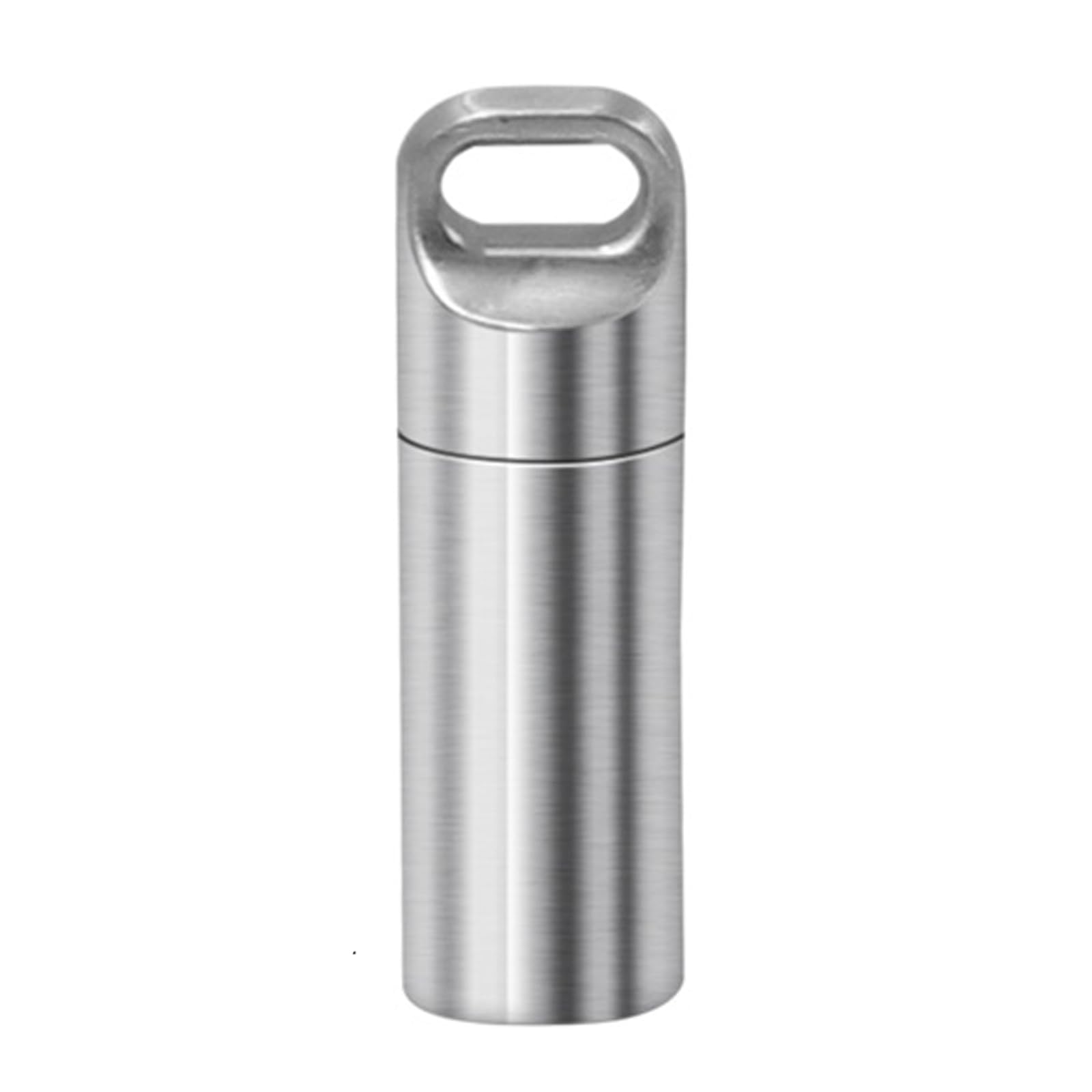 Pill Holder, Portable Pill Cases, Waterproof Daily Pill Container Holder, Portable Organizer Medicine Dispenser for Outdoor Camping Traveling (Silver, 3.9 * 1.15cm)