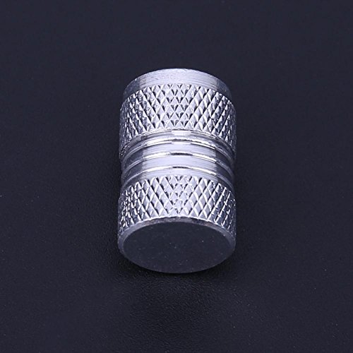 Domybest 4pcs Tire Stem Valve Caps Aluminum Car Tire Valve Wheel Air Port Dust Cover Stems Caps (Silver)