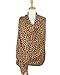PASKMLNA Animal Print Fringed Shoulder Pashmina Wrap Scarf - Leopard Patterns (LP-02 Brown Leopard)