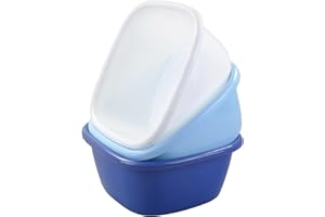 Parlynies Set of 2 Plastic Wash Basin, Dish Washing Pans for Sink, T