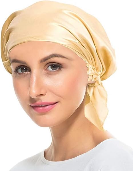 silk bonnet for white hair