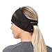 TrailHeads Womens Ponytail Headband - Reflective, Moisture Wicking Hair Headband for Running, Winter - Adrenaline Series - Black Reflective