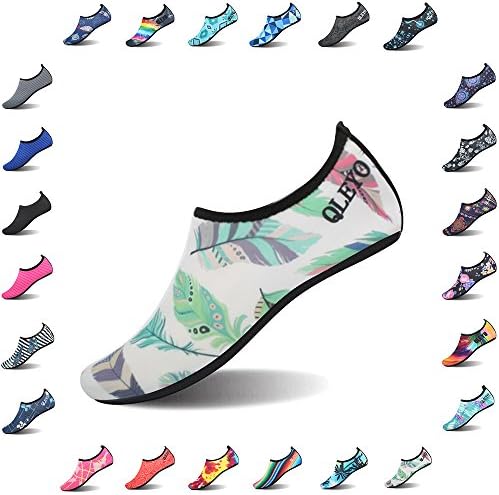 QLEYO Water Shoes Quick Dry Shoes for Men and Women Barefoot Skin Shoes Beach Water Shoes for Swim Yoga surf VDSX003-U8-41/42