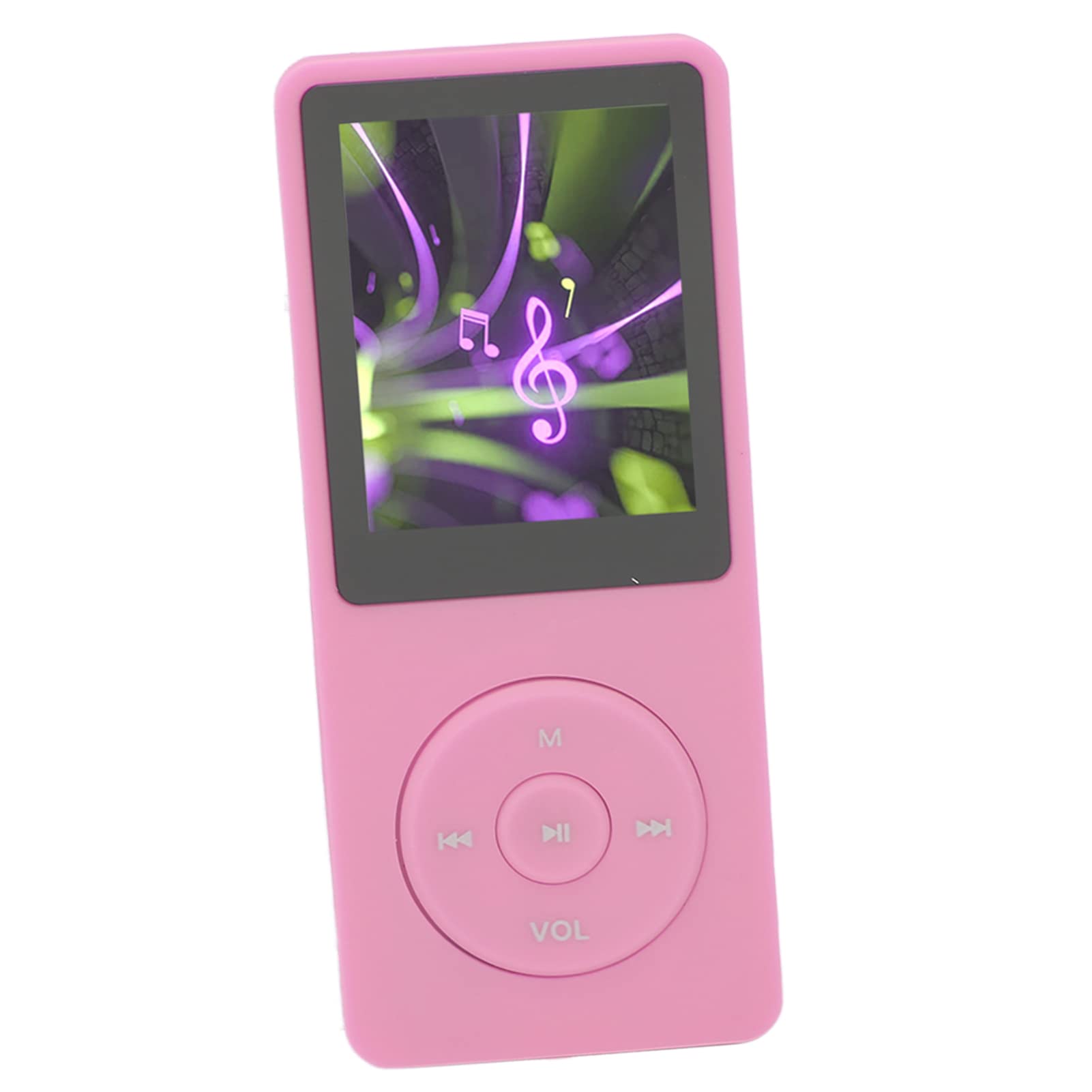 MP3 MP4 Player, Portable Music Player 8GB Memory, 1.8in Screen 64GB Expandable 30 Hours Playback Multi Function Lossless Sound Music Player for Sports (Pink)